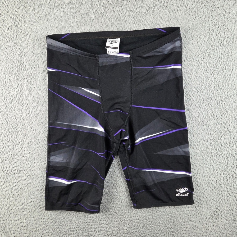 Speedo Endurance Plus Infinite Pulse Jammer Swimwear Size 34 Black Purple